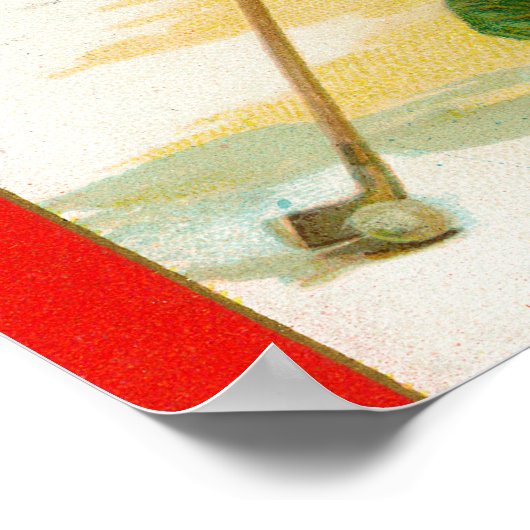 ゴールボールを打ち始めようとしているアイルランド人女性 ポスター (角)