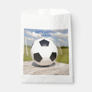 ゴールポスト白黒サッカーボールスポーツ フェイバーバッグ