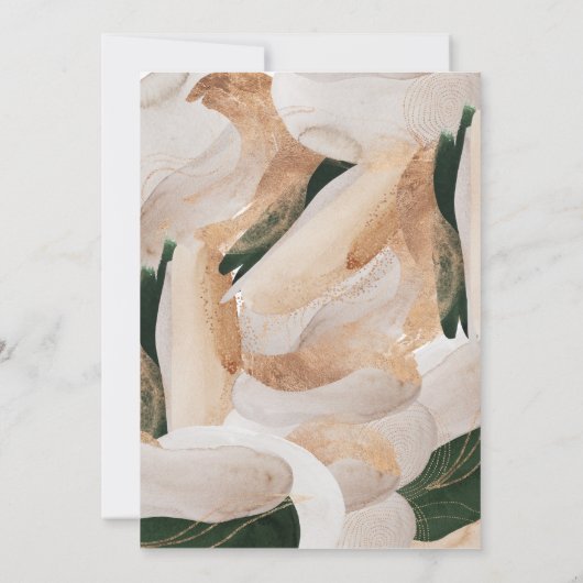 ゴールモダンドフォイルアーチ型フレームホリデーカード 招待状 (裏面)