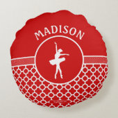 ゴールリーガールズレッドクローバーとポルカドットダンサー ラウンドクッション (裏面)