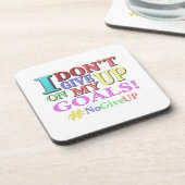 「ゴール与えを上げない」かわいいデザイン。買今 コースター (左側)