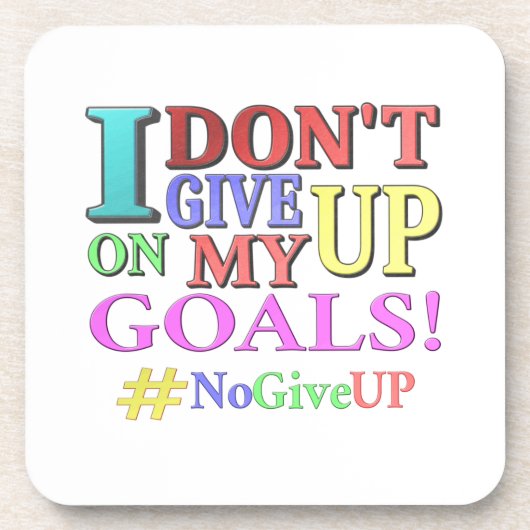 「ゴール与えを上げない」かわいいデザイン。買今 コースター (正面)