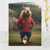 「ゴール得点キャピバラ：究極のサッカーのスター！」 カード (黄色い花)