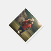 「ゴール得点キャピバラ：究極のサッカーのスター！」 スタンダードカクテルナプキン (角)