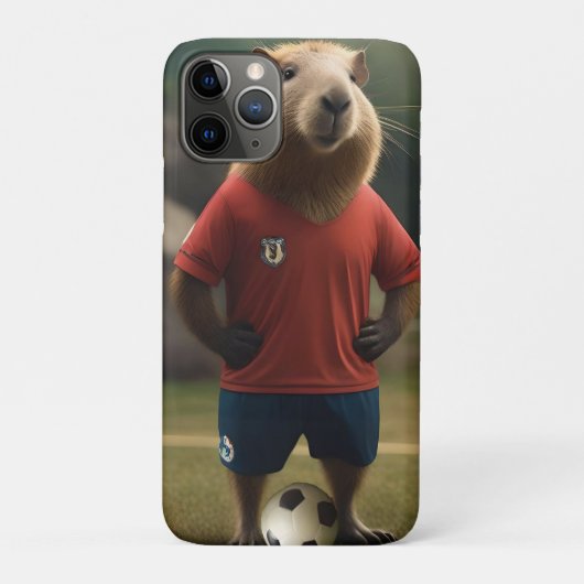 「ゴール得点キャピバラ:究極のサッカーのスター!」 Case-Mate iPhoneケース (裏)