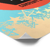 ゴール温度計の従業員の売り上げグラフ ポスター (角)