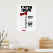 ゴール温度計200ポンド重量損失ゴール ポスター (キッチン)