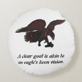 ゴール澄んは鷲の鋭い視覚に似ている。 ラウンドクッション (裏面)