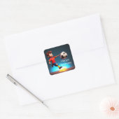 ゴール限定アニメ少年の完璧なキック» スクエアシール (封筒)