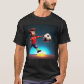 ゴール限定アニメ少年の完璧なキック» Tシャツ (正面)