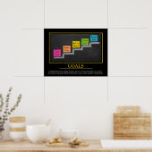 ゴール-やる気を起こさせるプリント子供へ ポスター (キッチン)