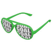 ゴール!サッカーおもしろいスポーツのファンパーティーがグラスをサングラスで彩る アビエーターサングラス (アングル)