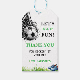 ゴール!サッカーの第5回誕生日パーティー ギフトタグ