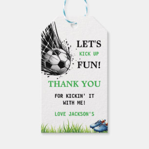 ゴール!サッカーの第5回誕生日パーティー ギフトタグ