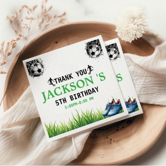 ゴール!サッカーの第5回誕生日パーティー スタンダードカクテルナプキン