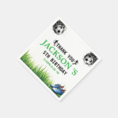 ゴール!サッカーの第5回誕生日パーティー スタンダードカクテルナプキン (角)