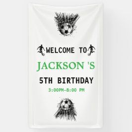 ゴール!サッカーの第5回誕生日パーティー 横断幕