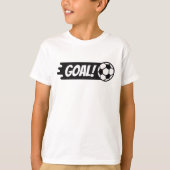 ゴール！サッカーボールのスピード Tシャツ (正面)