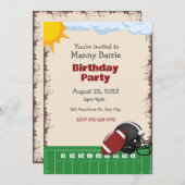 ゴール!サッカー熱狂的な誕生日パーティーの招待 招待状 (正面/裏面)