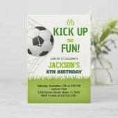 ゴール!サッカー誕生日招待状 招待状 (スタンド正面)