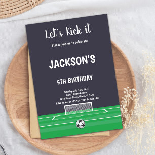 ゴール! サッカー誕生日招待状 招待状