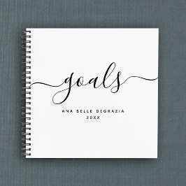 ゴール:モダン書道のミニマルタイポグラフィアイディア ノートブック