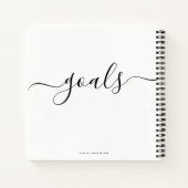 ゴール:モダン書道のミニマルタイポグラフィアイディア ノートブック (裏面)