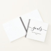 ゴール:モダン書道のミニマルタイポグラフィアイディア ノートブック (内部)