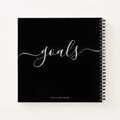 ゴール:モダン書道ミニマルタイポグラフィシック ノートブック (裏面)