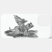 ゴーレムガルゴイル白黒デザイン Case-Mate iPhoneケース (裏面 / 右)