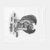 ゴーレムガルゴイル フリースブランケット (正面(横))