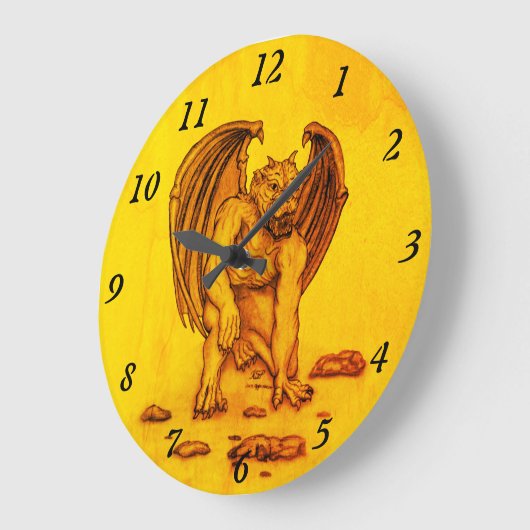 ゴーレムガルゴイル ラージ壁時計 (傾斜)