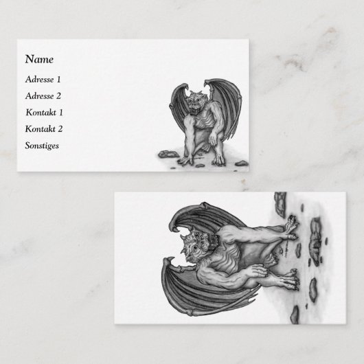 ゴーレムガルゴイル 名刺 (正面/裏面)
