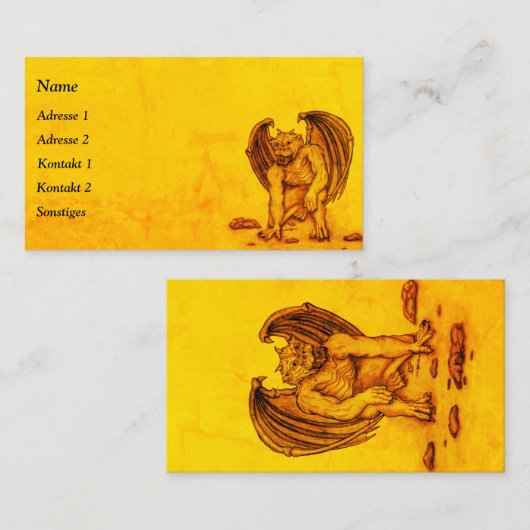 ゴーレムガルゴイル 名刺 (正面/裏面)