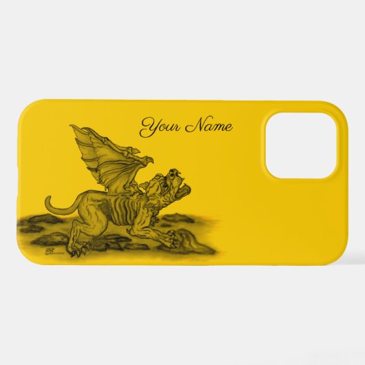 ゴーレムガルゴイル iPhoneケース (裏面横)