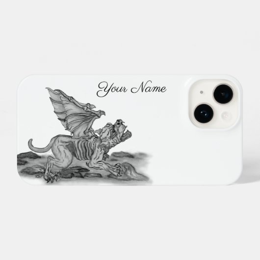 ゴーレムガルゴイル iPhoneケース (裏面横)