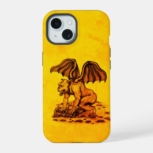 ゴーレムガルゴイル iPhone 15ケース (裏面)