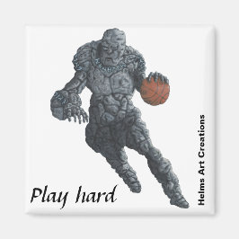 ゴーレム遊のバスケットボールファンタジーアートマグネット マグネット