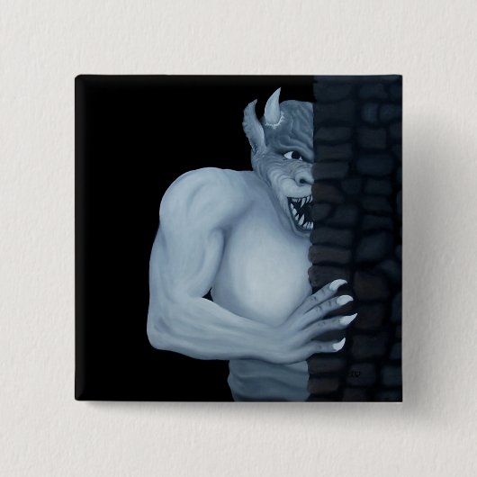 ゴーレム – ガルゴイル 缶バッジ (正面)