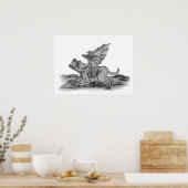 ゴーレム – ガルゴイレシュワルツ – ウェイスデザイン ポスター (キッチン)