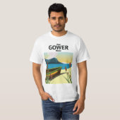 ゴーワーウェールズの旅行ポスター Tシャツ (正面フル)