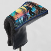 ゴーンスクアチンカラフルサスカッチムーン ゴルフヘッドカバー (3/4 正面)