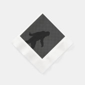 ゴーンスクアチンビッグフット炭素繊維プリント 縁ありカクテルナプキン (角)