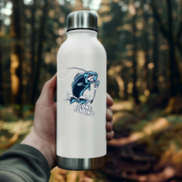 ゴーン魚釣りバスブルーステッカー |ダイカットのシール シール