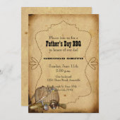 ゴーン魚釣りファザーズデイパーティの招待状 招待状 (正面/裏面)