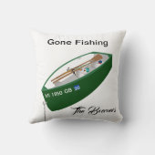 ゴーン魚釣りフィッシャーマン魚釣りキャンプボートスクエア クッション (裏面)