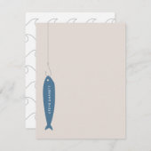 ゴーン魚釣り文房具 – Cobalt ノートカード (正面/裏面)