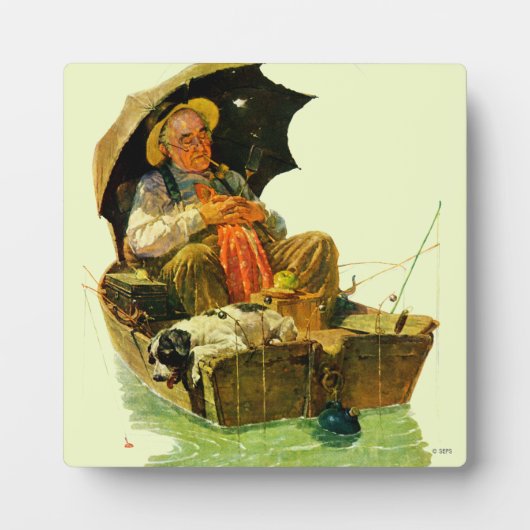 ゴーン魚釣り フォトプラーク (正面)