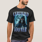 ゴーン おもしろ グーニング ミーム スケルトン 認定グーナー Tシャツ (正面)