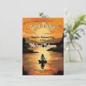 ゴー素朴フィインの退職魚釣りウッドカット 招待状 (スタンド正面)